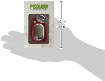 Pedusa PE-771 Tri-Axis Multi-Function Pocket Pedometer (Red with Holster/Belt Clip)