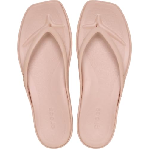 Image of Crocs Women's Miami Flip Flops | Square Toe Flat | 360 Degree Comfort | Croslite Foam Footbed