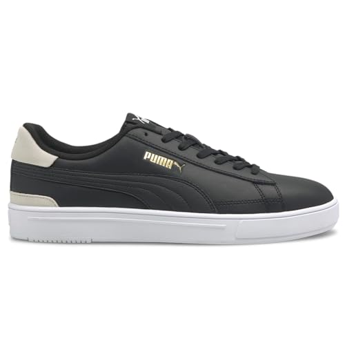 PUMA PUMA Men's SERVE PRO Sneaker, Puma Black-Puma Black-Puma White-Puma Team Gold, 13