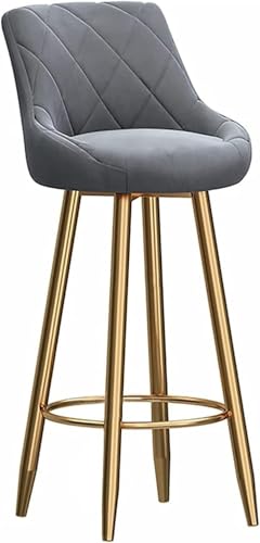 Tabourets de bar pour petit déjeuner convivial autour de l'îlot de cuisine gris 65 cm
