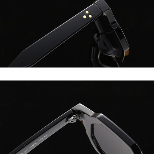 Lunettes de soleil polygone rétro à verres miroir et rivets de précision - 6