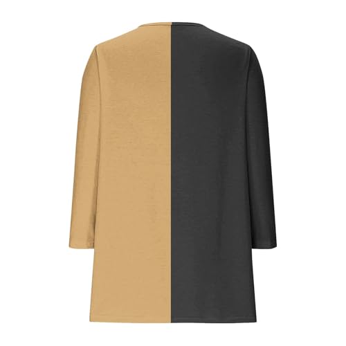 Color Block Cardigans for Girls Kids Open Front Long Sleeve Cardigan Sweater Coats Fall Tops with Pockets 5-14 Years3