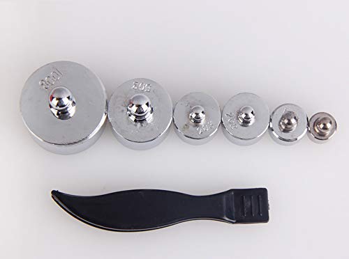 Juego de Pesas de precisión para calibración de precisión, cromadas, Farmar Grams, balanza Digital con Pinzas, para joyería y Laboratorio (6 Unidades, 250 g en Total).