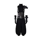 Luoweiming Anime Cloud Strife Cosplay Costume For Halloween Christmas Party Full Set Clothes (Black, S)