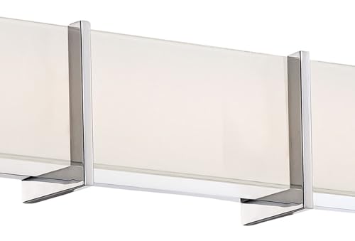 Image of Minka Lavery 2923-77-L High Rise LED Vanity Bath Light, 1-Light, 44 Total Watts, 30-in H x 5.5-in W, Chrome