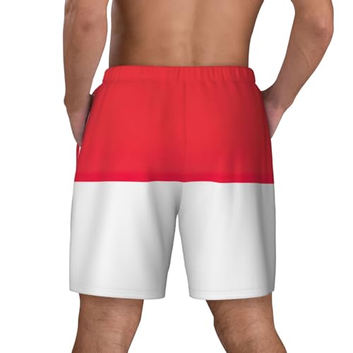 Short de bain pour homme imprimé drapeau indonésien de plage - 7