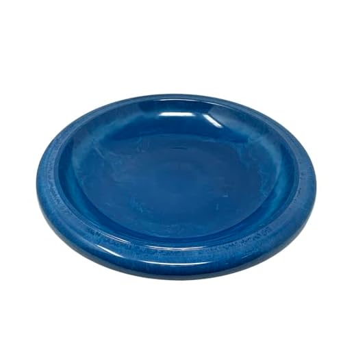 Tierra Garden Birds and Beyond Fiber Clay Bird Bowl, Gloss Bird Bowl with Gloss Rim for Tierra Bird Bath Bases (Azure Blue)
