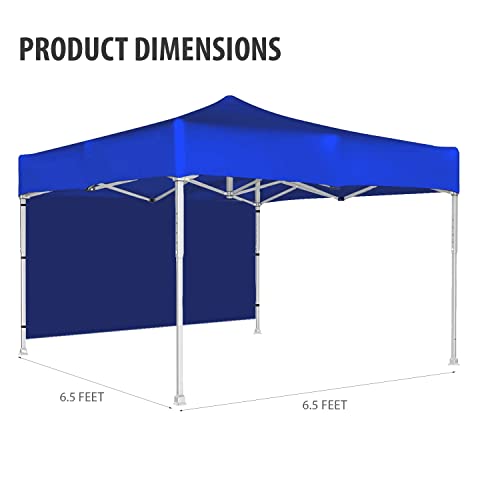 Image of ORILEY Heavy Duty Gazebo Tent 6.5 ft | 17.5 Kg Strong Frame | Foldable Pop-Up Canopy Tent with 3 Side Open | UV Protection Outdoor Folding Tent for Garden, Terrace, Events & Promotional Use (Blue)