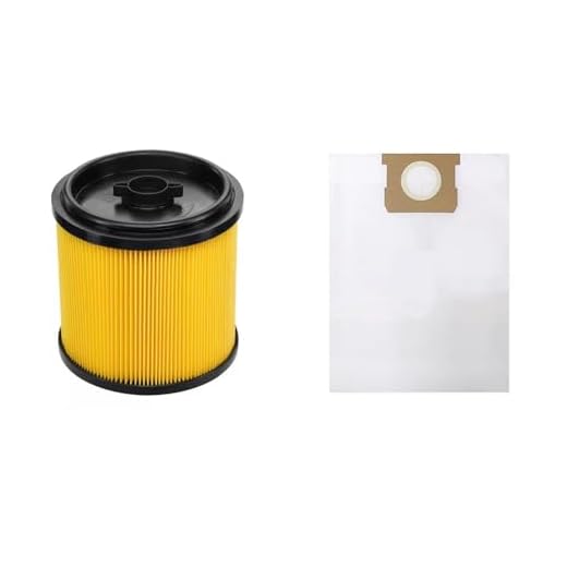 1 SET Ruiqiwei A32RF06 & A32FB01 Replacement Cartridge Vacuum HEPA filter Dust Collection filter Bag compatible with RYOBI RY40WD01 40V 10 Gallon Wet/Dry Vacuum Cleaner parts