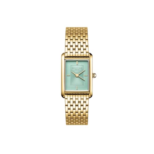 Rosefield Heirloom Damenuhr mit mintgrün-goldfarbenem Edelstahl-Armband 30.6 mm