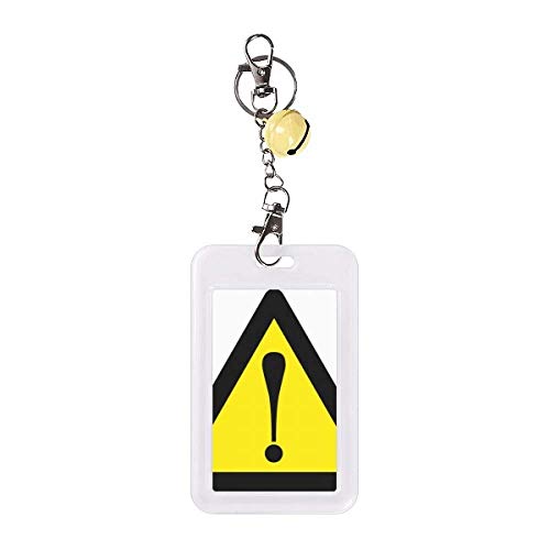 Symbole d'avertissement jaune et noir sur ce protège-carte de crédit rigide format universel