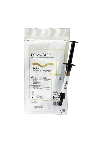 EsFlow 2 x 2 grm - Dental Flowable Light Cure Composite - SPIDENT (Shade A2) (A3.5)