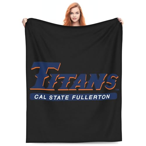 Cal State Fullerton Titans Multi-Size Ultra-Soft Flannel Fleece Blanket - Non-Sagging Velvet Blanket