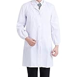 wueiooskj Laborkittel Daunen Kurzarm Schönheitsschule Fabrikdienst Arbeitskleidung Gekerbte Arbeitskleidung Dicke Kosmetikerin Verwendung, Lange Ärmel, M