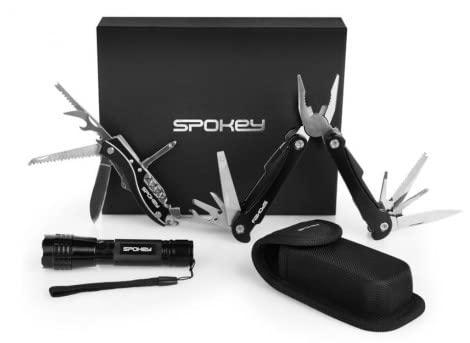 Komplettes Set mit Zange und Messer und LED-Taschenlampe