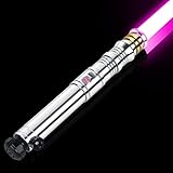 Blvlerm Upgrade App Control Lightsaber,Premium Metal Hilt Dueling Light Saber 16 Sets Sound Fonts RGB 16 Colors Change, Smooth Swing Replica Saber for Adults Cosplay Gift