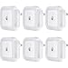 Sycees Plug-in LED Night Light with Dusk-to-Dawn Sensor for Bedroom, Bathroom, Kitchen, Hallway, Stairs, Daylight White, 6-Pack