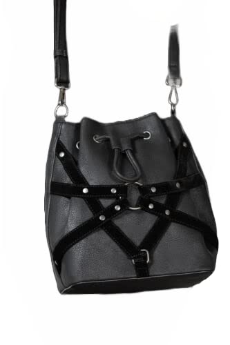 Killstar Faye Realm Bag Gothic O-Ring Grunge Punk Drawstring Studded4