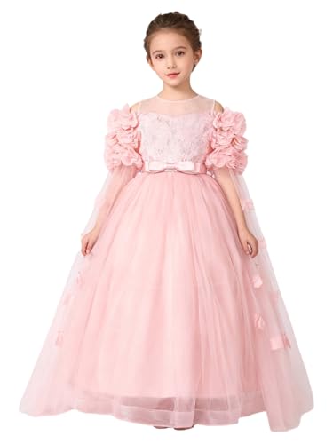 Vestidos de tul para niñas: un diseño de princesa con hombros descubiertos para fiestas