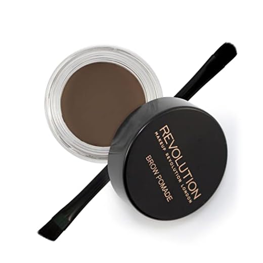 Makeup Revolution London Brow Pomade Dark Brown Crema de cejas 2,5g (5029066080219)