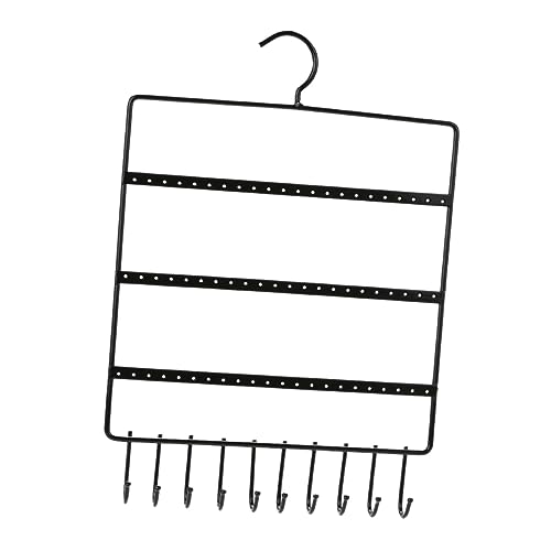 Holibanna Wall Mounted Earring Holder Black Metal Durable Jewelry Organizer for Earrings Compact Design for Easy Access and Display for Women