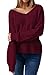 Womens Pullover Sweaters Casual Long Sleeve V Neck Loose Fit Knit Tops