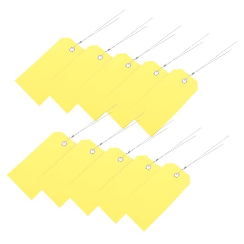 UTHCLO 100個 製荷物ネームタグ 耐破損性のある線付き 書き込み可能な吊り下げラベル 旅行用スーツケース識別タグ 多用途輸送用シッピング