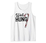 Well Hung Funny Christmas Candy Cane Tank Top