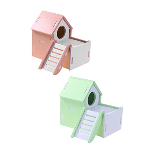 POPETPOP Hamsters Criaturinhas Cabana De Toras Hamster Castelo Hamster Labirinto Chinchila Woooden C