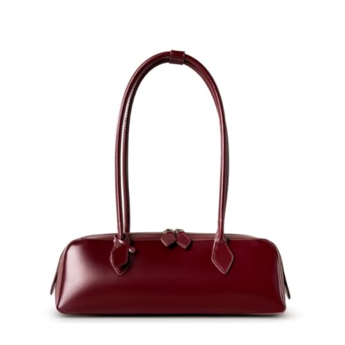 Image of EmberLite Genuine Leather East West Baguette Shoulder Bag for Women