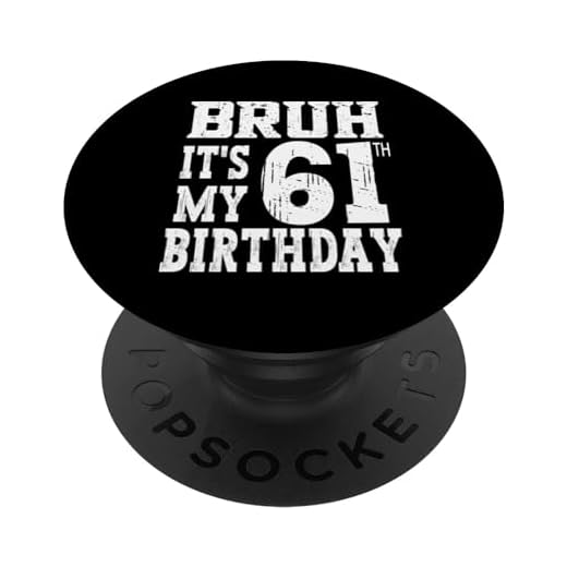 Regalos de cumpleaños de Bruh It's My 61 para hombres de 61 años PopSockets PopGrip Intercambiable