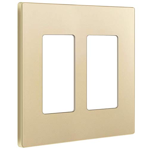 ENERLITES Elite Series Screwless Decorator Wall Plate Child Safe Outlet Cover, Gloss Finish, Size 2-Gang 4.68" H x 4.73" L, Unbreakable Polycarbonate Thermoplastic, SI8832-GD, Gold by ENERLITES - Image 8