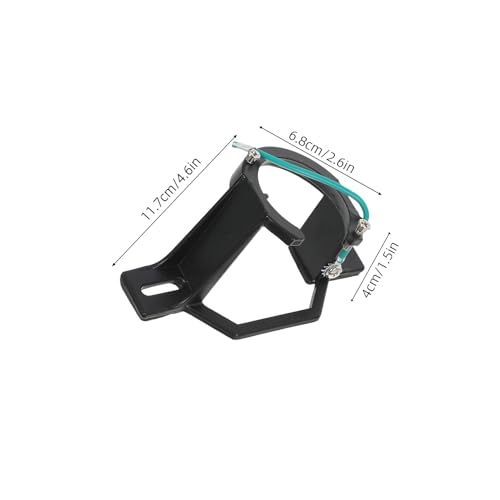 Soporte de techo inclinado para ventilador negro resistente para interior 2