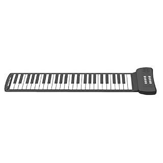 CHOYUE 49 Touches Roll Up Piano avec Haut-Parleur intégré 16 Tons 6 démos Prend en Charge l’enregistrement Sustain Prise Casque Silent Hand Roll Piano Clavier électronique en Silicone Flexible - Les Beatles, Paul McCartney, John Lennon, RIngo Starr, George Harrison