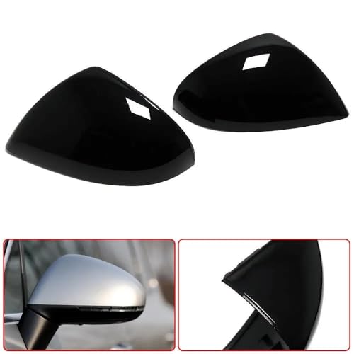 Carcasa de espejo para VW Touareg 7P6857537 7P6857538 negro brillante 6