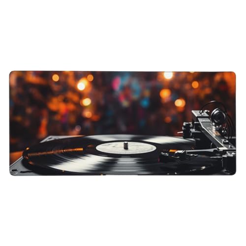 Tapis de souris grand format 40x90 cm avec cadre d'album musique
