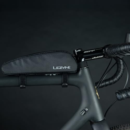 LEZYNE Aero Energy Caddy Bicycle Frame Storage Bag - Water-Resistant Bike Top Tube Organizer with Zipper Closure, 3-Point Attachment - Thumbnail 5