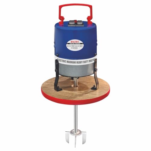Image of BALTRA Madhani Machine Curd Percolator for Buttermilk, Lassi, Cream (Blue, Madhani (Wooden Plate))