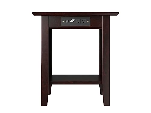 Afi Nantucket End Table With Charging Station In Espresso #TOP4