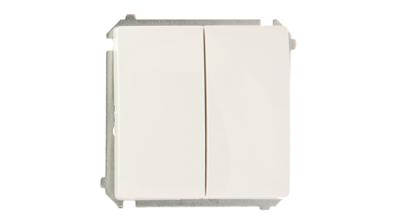 Kontakt-Simon Anthrazit Bmw6/2.01/11 Elektroschalter, Weiß, Kunststoff, Ip20, Ip44, 230 V, 10 A, 75 Mm