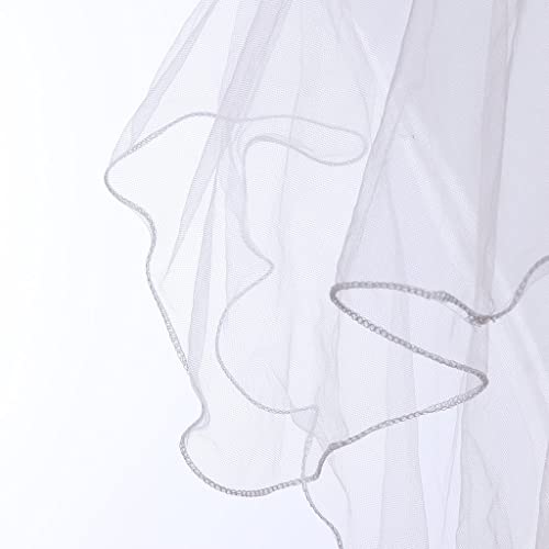 Colorful House Flower Girls White First Communion Veil Headband With Bow (60Cm/24 Inch, Crown) #TOP4