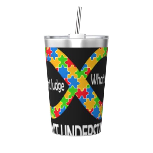 Don't Judge What You Don't Understand Autism Insulated Water Bottle