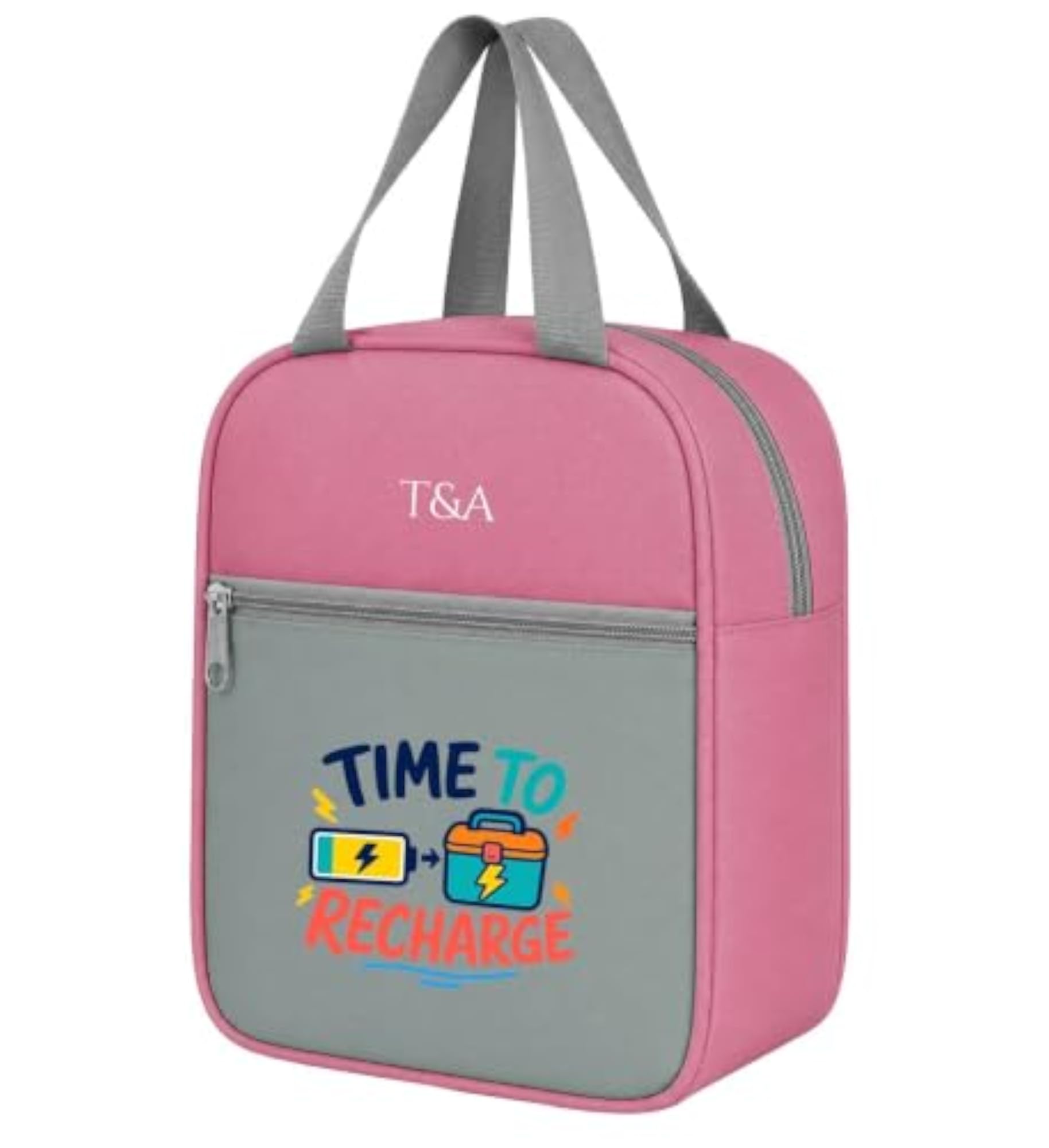 Portable Lunch Bag with Front Storage Pocket