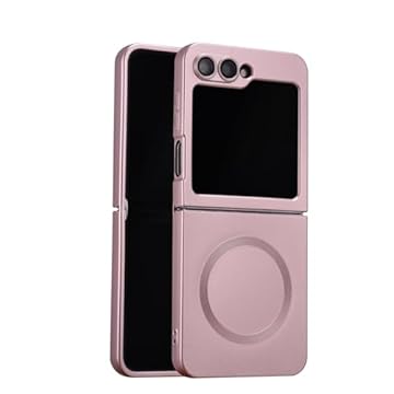 Yetagso Capa magnética para Samsung Galaxy Z Flip 6, capa de celular de silicone macio Z Flip 6 com proteção para câmera, capa slim fit anti-arranhões Z Flip 6 compatível com MagSafe, rosa