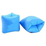 SunaOmni Bandas de Brazo de natación, flotadores de ayudas de natación inflables para Azul Adulto 1 par de brazaletes inflables