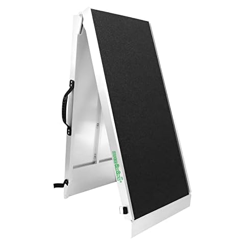 Ruedamann 72.5" x 15" Aluminum Foldable Pet Ramp, Lightweight Portable Folding Ladder,Dog Ramp for Cars, Trucks and SUVs, Holds up to 400lbs Cover
