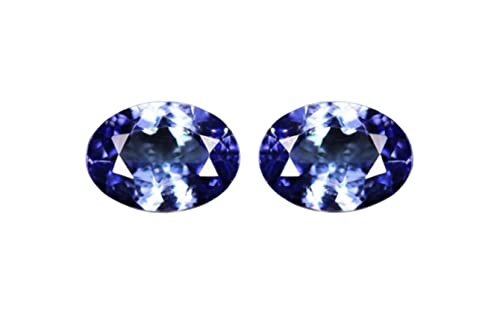 Tanzanite naturelle de 0.76 carats en paire de gemmes certifiées d'exception
