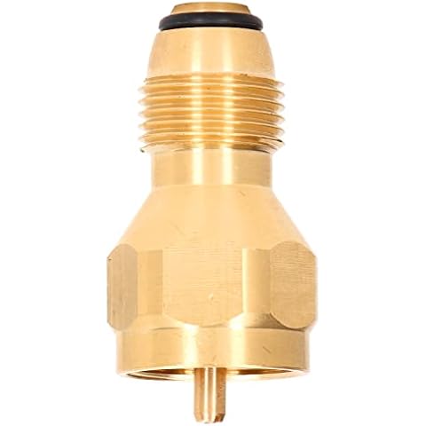 Kadimendium Propane Tank Refill Adapter 1LB Solid Brass Universal Mini Propane Refill Adapter for Disposable Small Bottle Fill Cover