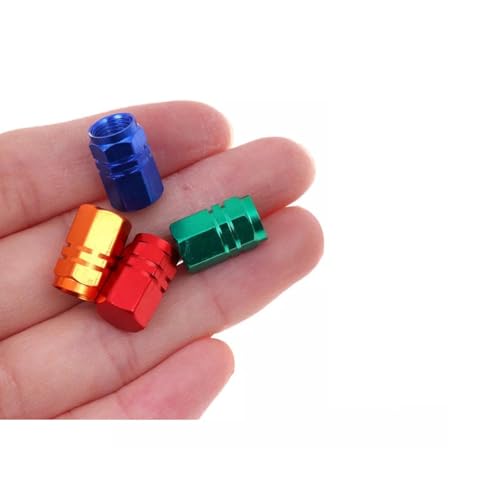 Kit 4 Tampa Bico Válvula Alumínio Pneu Capa Automotiva para Carro, Moto, Caminhão, Bicicleta, Bike U