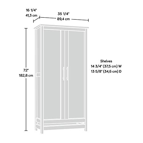 Image of Sauder Granite Trace Storage Cabinet / Pantry Cabinet, Rustic Cedar finish